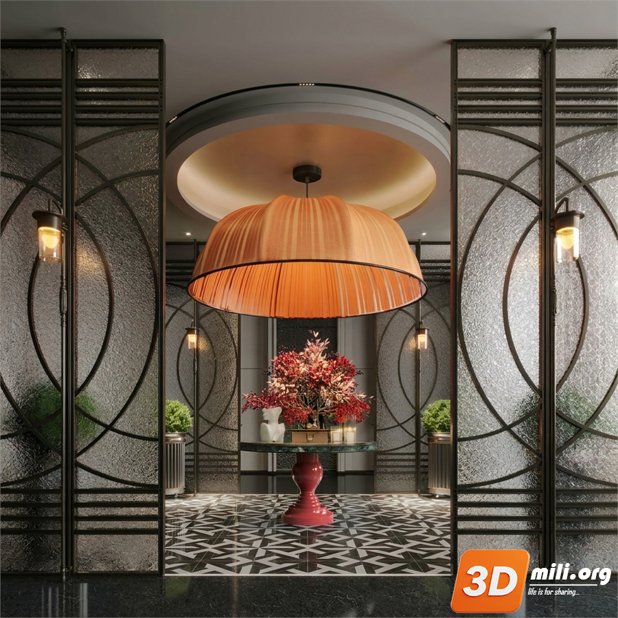 Lobby Decoration Skp Files 